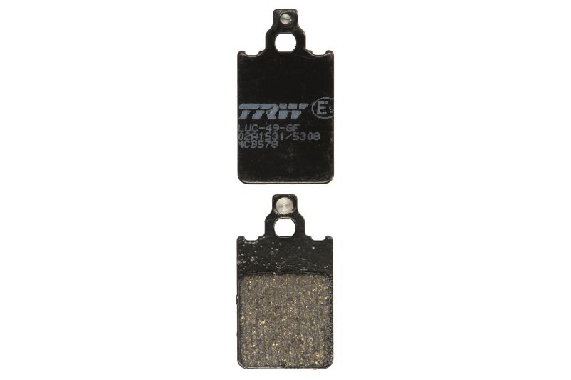 TRW MOTO sada brzdových destiček, kotoučová brzda APRILIA AF1 50 (FUTURA), (EUROPA) 87-91, ET 50 84, MX 50 03, RS 50 (EXTREMA) 93-06, RX 50 90, RED 50 (CLASSIC) 91-96, SX 50 07, TUAREG 50 90, TUONO 50 04-06, CAGIVA ALETTA 125 (ELECTRA CLASSIC), (ELECTRA),