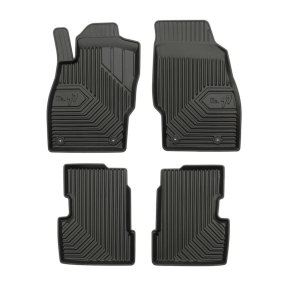 Set Covorase Auto Si Tavita Portbagaj OPEL CORSA E Hatchback Van (X15) din 2014-2015, Cauciuc, Protectie Porbagaj, 4x Stickere auto cu OPEL