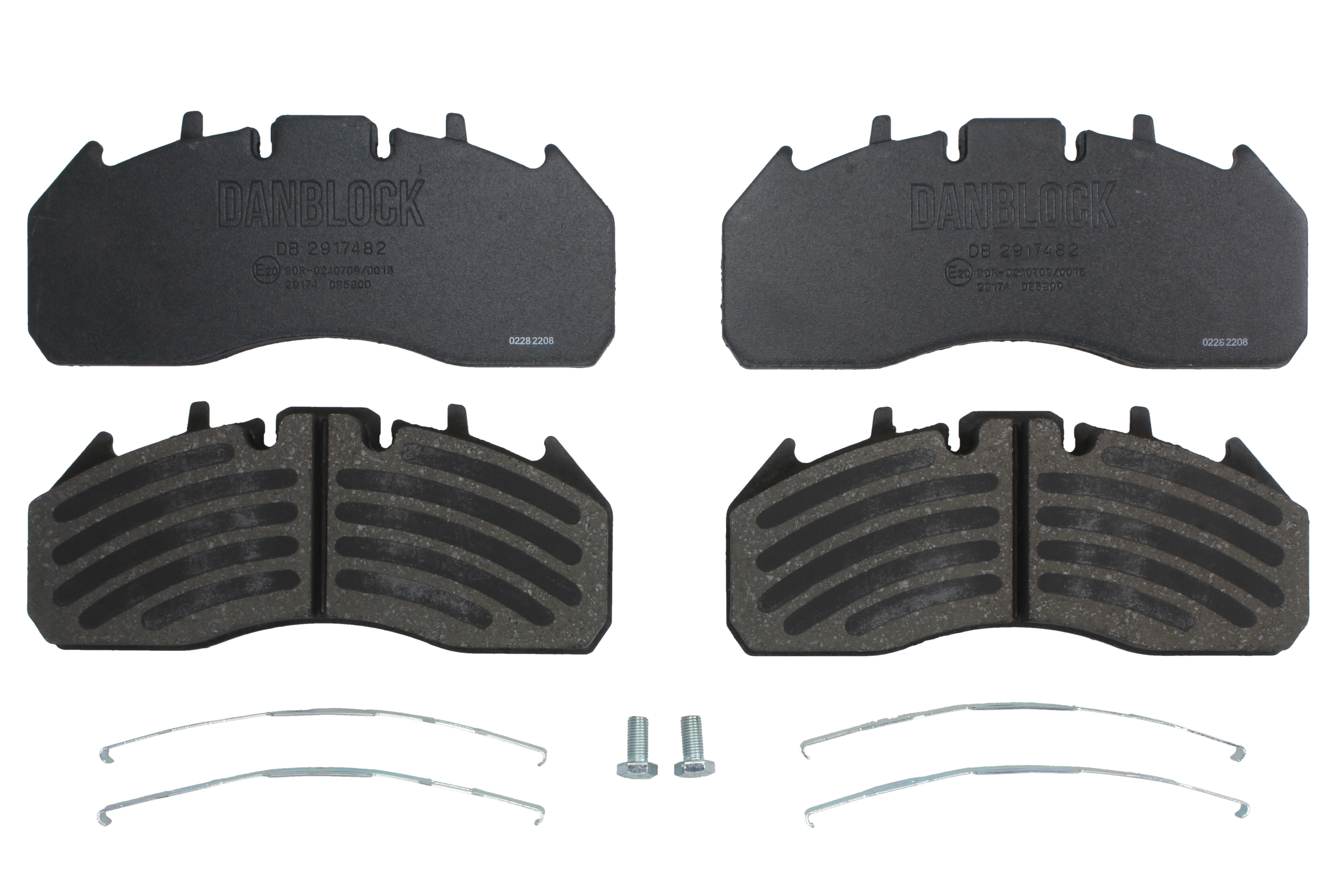 Комплект гальмівних колодок задн/передн MERITOR ELSA 225-3 RVI C, D, MAGNUM, PREMIUM 2, T, VOLVO 7700, 8500, 8700, 9700, 9900, B13, FE, FE II, FH, FH II, FH III, FH16 D11A-330-MDS2043A 01.99-
