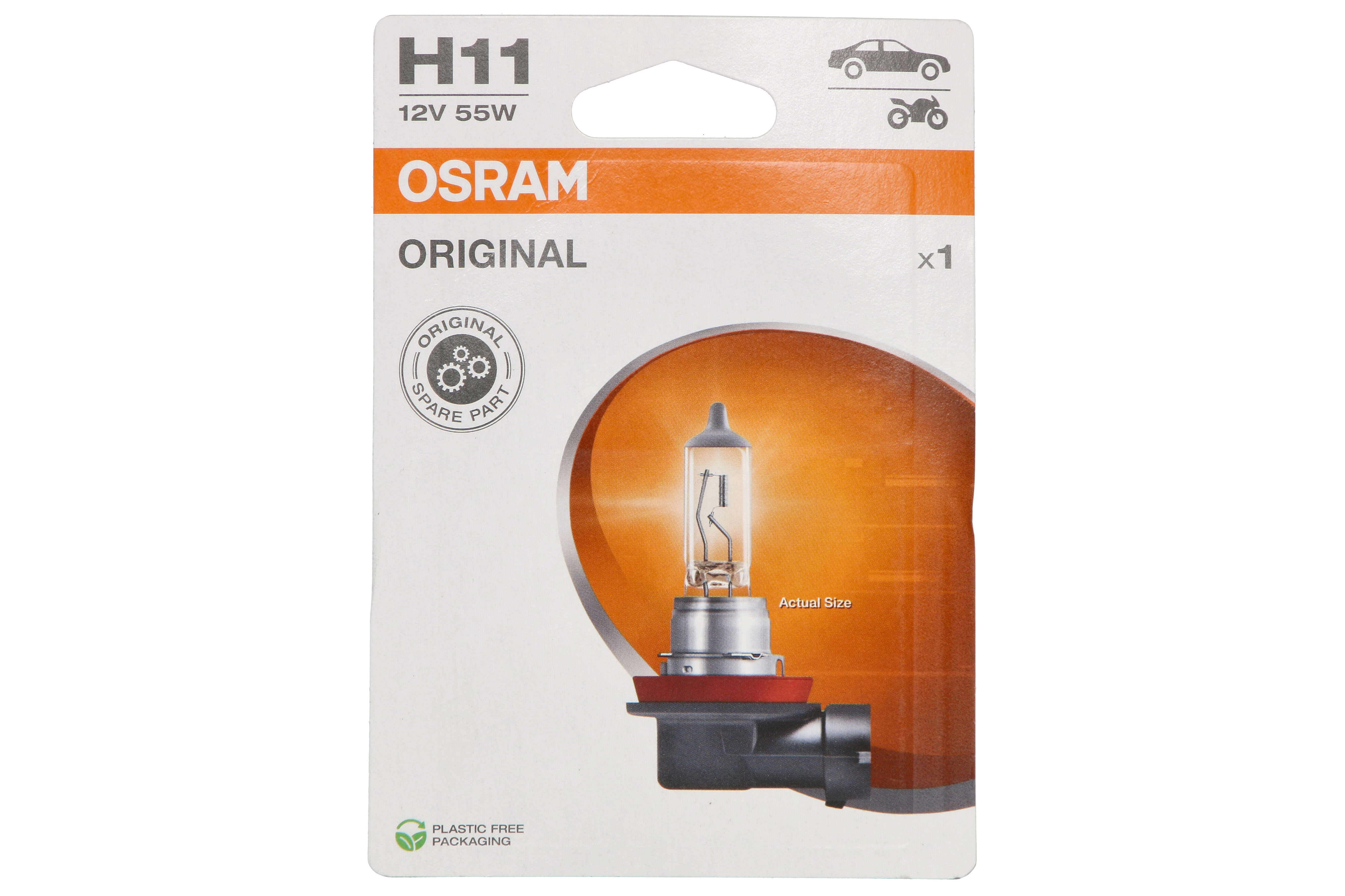 Автолампа галогенова 55W H11 12V 55W PGJ19-2/ORIGINAL LINE/1ШТ. BLISTER OSRAM (64211-1BL) osram фото 4