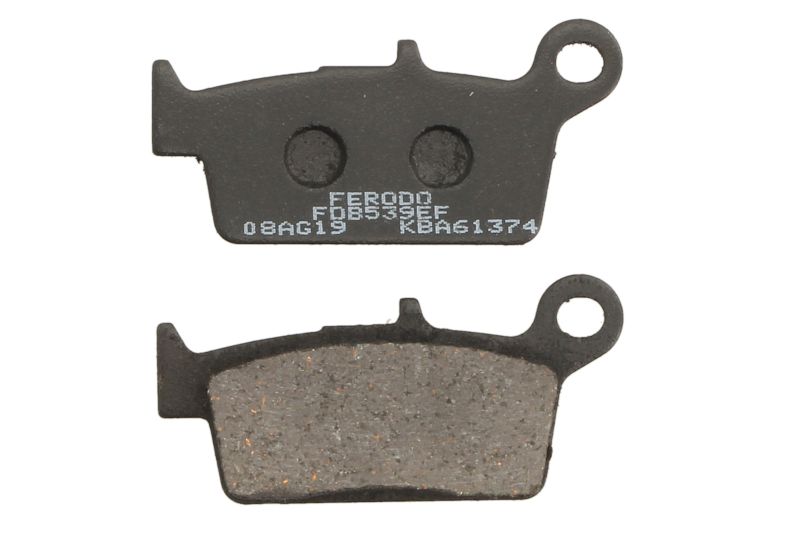 FERODO sada brzdových destiček, kotoučová brzda DERBI GPR 50 (NUDE) 04-06, GAS GAS EC 300, 125, 200, 400FSE, 250 00-07, FSE 450 04-06, MC 125, 250 00-07, HONDA CR 250R, 500R, 85R, 125R, 80R, 85RB 87-07, XR 250R, 400R, 650L, 600R, 650R 88-06, KAWASAKI KLX 