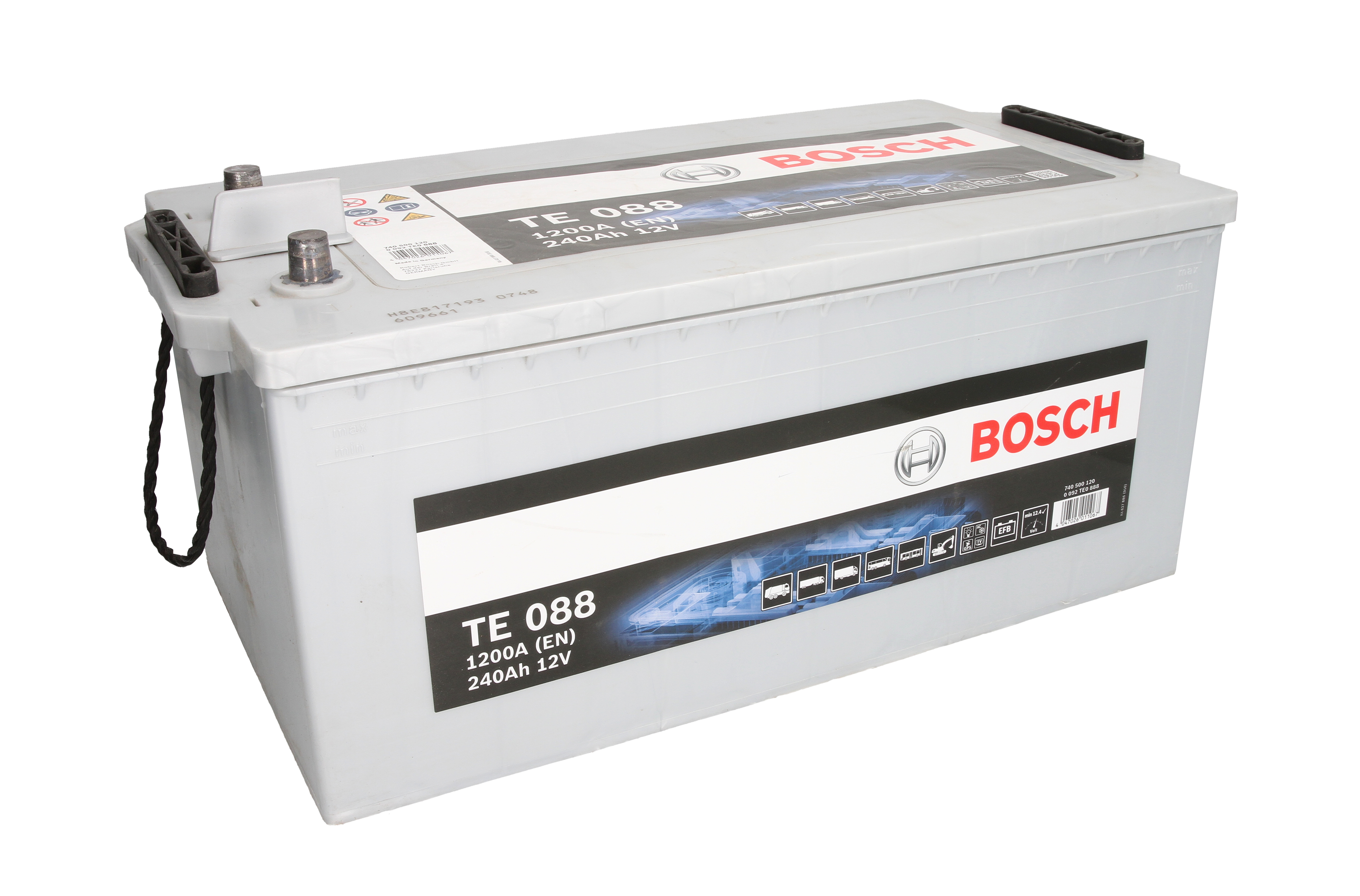 Акумуляторна батарея 240A АКБ BOSCH EFB TE ЛІВ [+] 12V 240AH 1200A 518*276*242 (0 092 TE0 888) Bosch фото 4