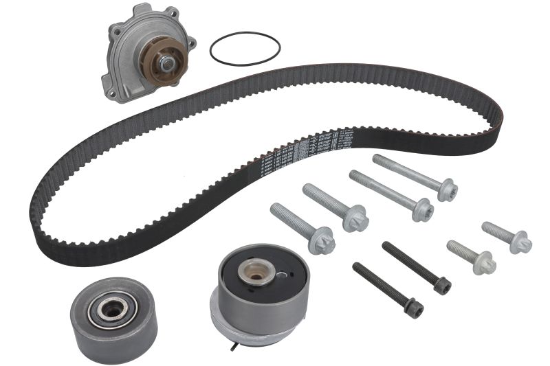 Set pompa apa si curea distributie OPEL ZAFIRA B Box Body/MPV (A05) 1.6 CNG Turbo VAN (M75) 150 CP din 2009 - 2015, Bosch, 4x Stickere auto cu OPEL