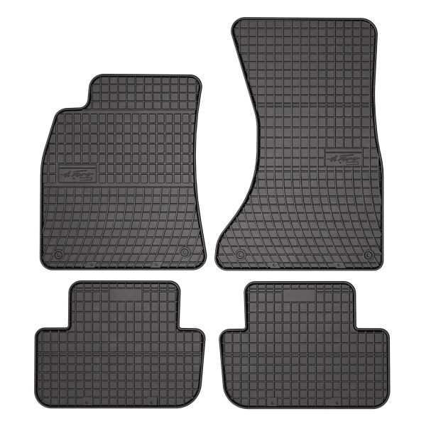Set Covorase Auto Si Tavita Portbagaj AUDI A4 B8 Avant (8K5) din 2007-2015, Cauciuc, Protectie Porbagaj, 4x Stickere auto cu AUDI