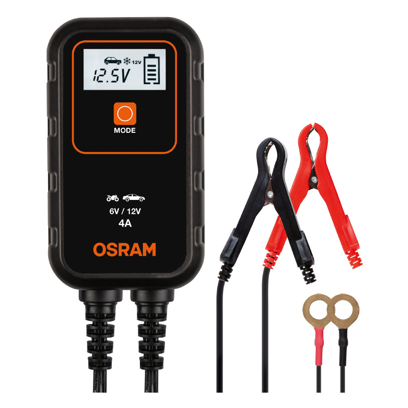 (EN) Battery charger BATTERYcharge 904, напруга зарядки: 6/12 В, зарядний струм: 4А, напруга джерела живлення: 230В, тип аккумулятора: AGM/Li-Ion/VRLA