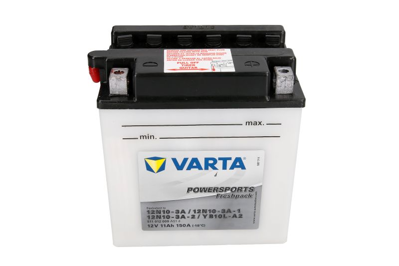 VARTA startovací baterie GILERA DAKOTA 350, KAWASAKI KZ 900, 305 76-88, Z 250G (LTD), 650 SR, 650 (KZ), 650 B, 900A, 200A, 250C, 250A, 250J, 200A6 76-84, SUZUKI GN 250 82-02, GS 450T, 400, 550E, 550M (KATANA), 450L (CHOP.), 450E, 450S, 425, 550L (CHOP.), 
