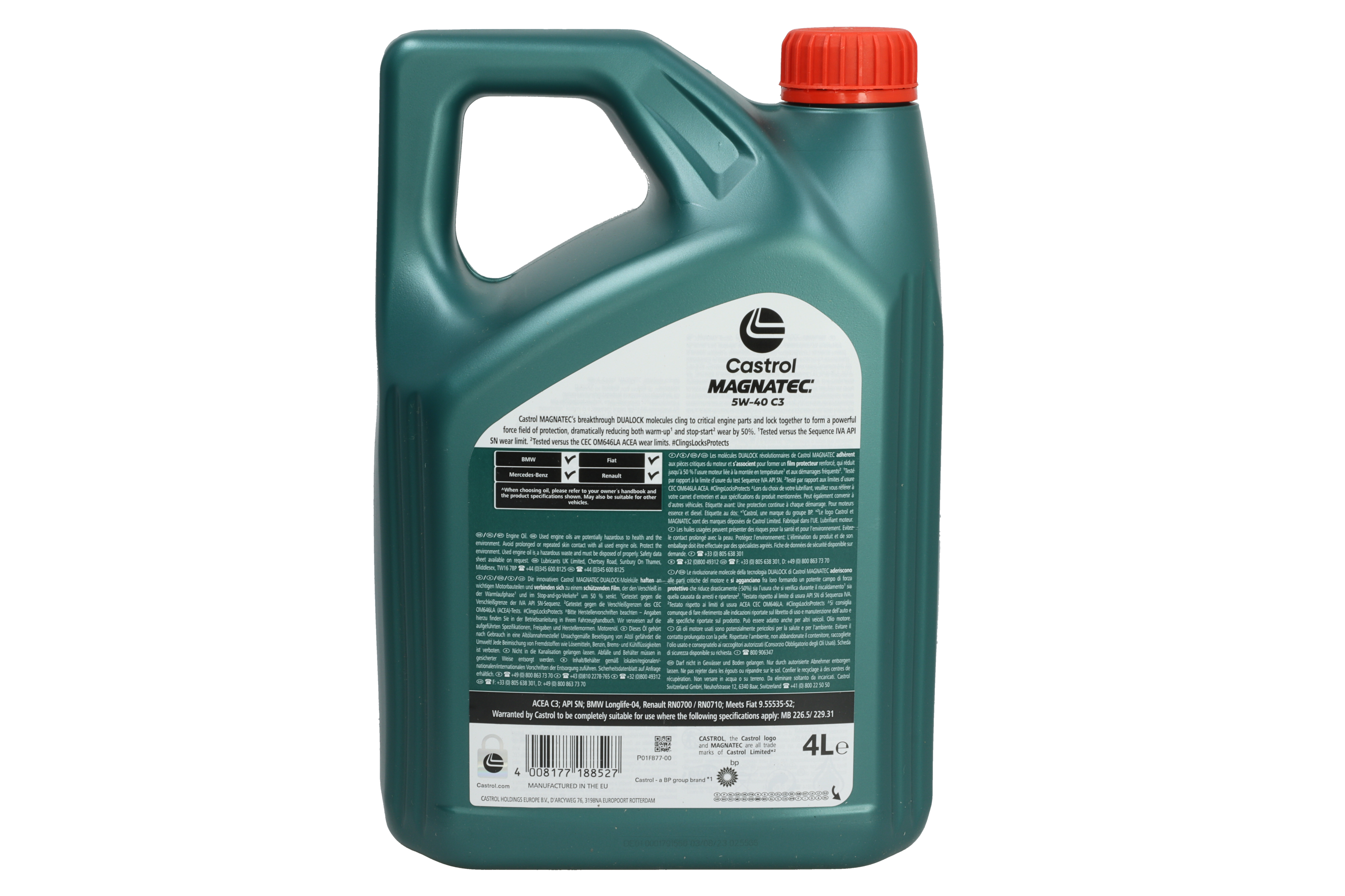 Моторна олива MAGNATEC (1L) 5W40 ,API SN, ACEA C3, BMW LL-04, FIAT 9.55535 S2, MB 229.31, RENAULT RN 0700, RENAULT RN 0710 фото 6
