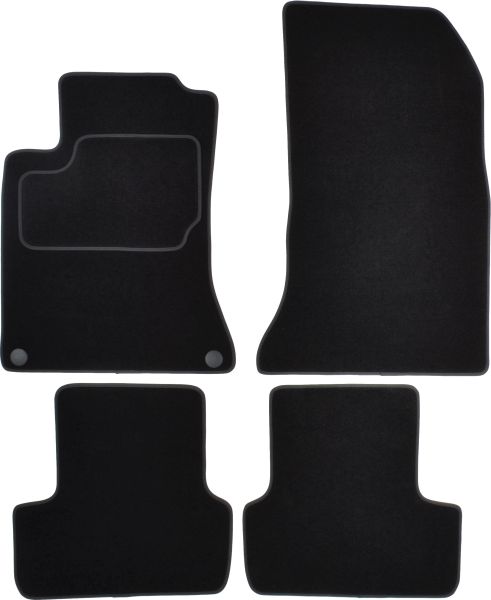 Set Covorase Auto Si Tavita Portbagaj MERCEDES-BENZ A-CLASS (W176) din 2012-2018, Cauciuc, Protectie Porbagaj, 4x Stickere auto cu MERCEDES-BENZ