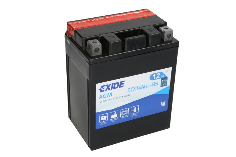 EXIDE startovací baterie APRILIA ATLANTIC 500 (SPRINT) 01-06, MOTO 650 95-00, PEGASO 650, 650 (CUBE), 650 (GARDA), 600 88-00, SCARABEO 500 (ABS), (LIGHT) 02-08, TUAREG 600 ETX, (WIND) 85-92, ARCTIC CAT ARCTIC 3004X4, 3002X4, 2502X4 98-06, BMW C1 200, 125