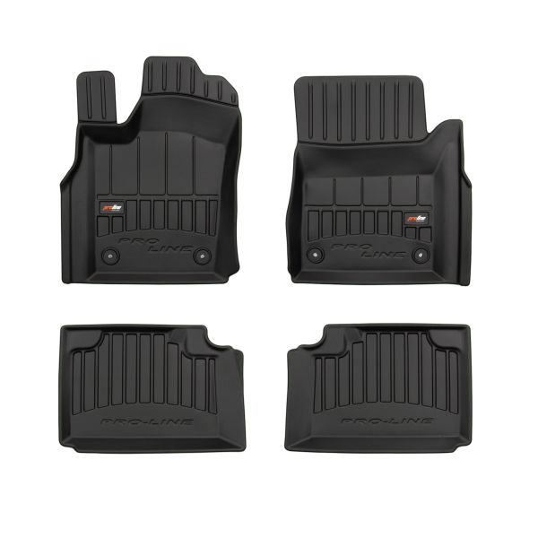 Set 5 covorase auto JEEP GRAND CHEROKEE IV (WK, WK2) din 2012-2017, cu covoras tunel median, cauciuc, 4x Stickere auto cu JEEP