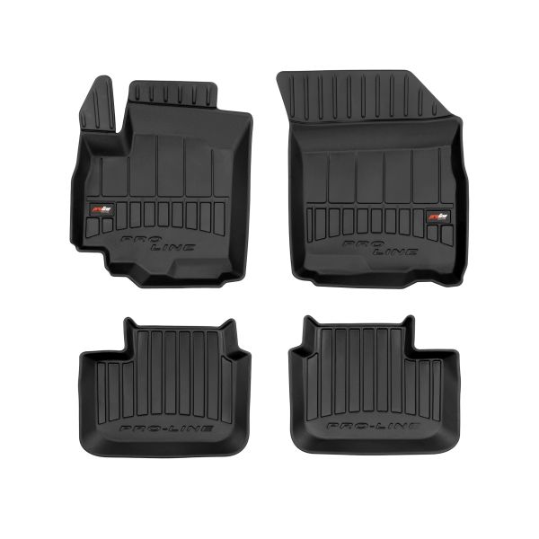 Set 5 covorase auto SUZUKI SX4 (EY, GY) din 2013-2020, cu covoras tunel median, cauciuc, 4x Stickere auto cu SUZUKI