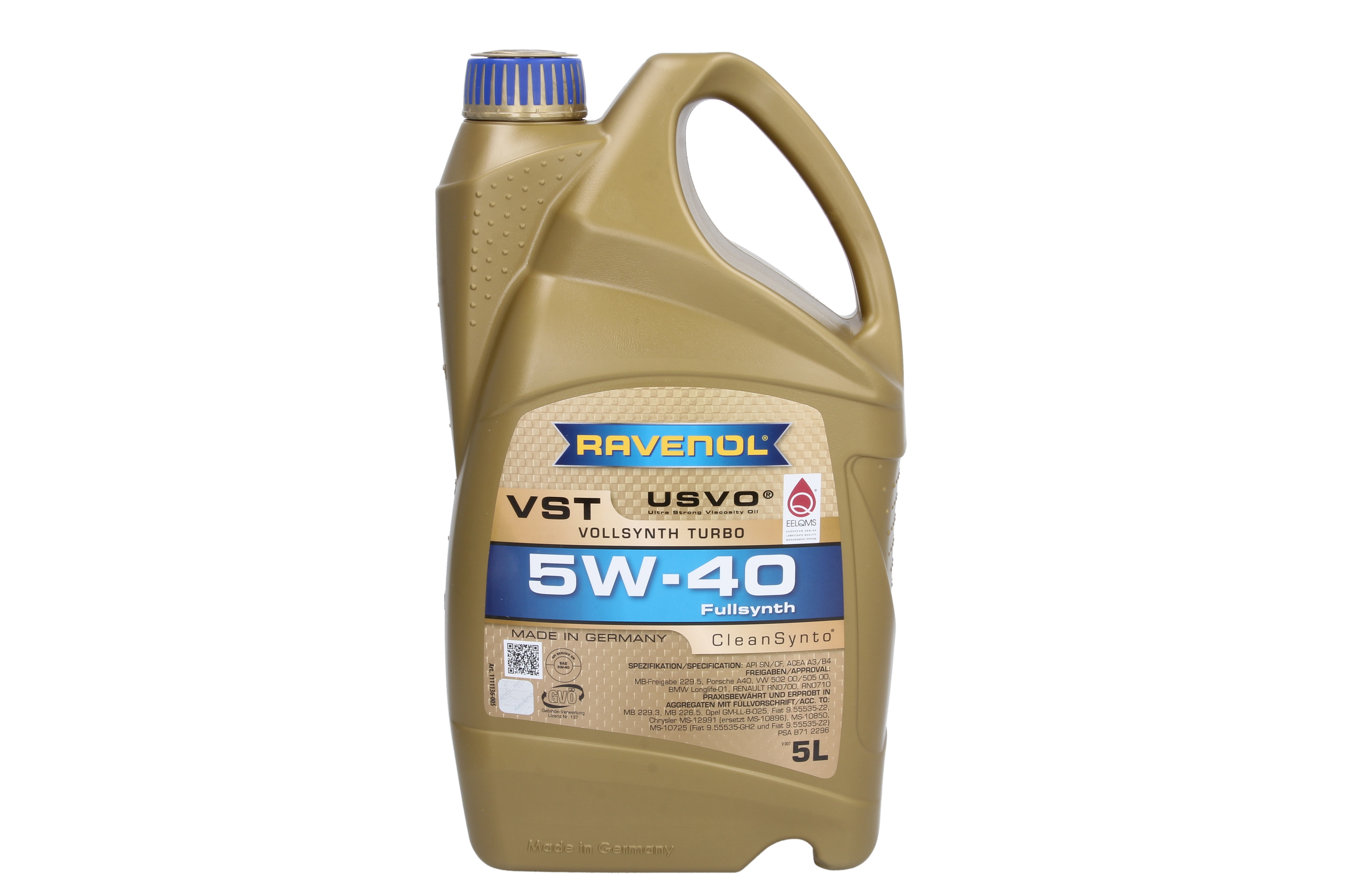 Моторна олива USVO (1L) 5W40 ,API SN+, SP, BMW LL-01, CHRYSLER MS-10725, CHRYSLER MS-10850, CHRYSLER MS-12991, CITROEN B71 2296, FIAT 9.55535 Z2, GM LL-B-025, MB 226.5, MB 229.3, MB 229.5, OPEL LL-B-0