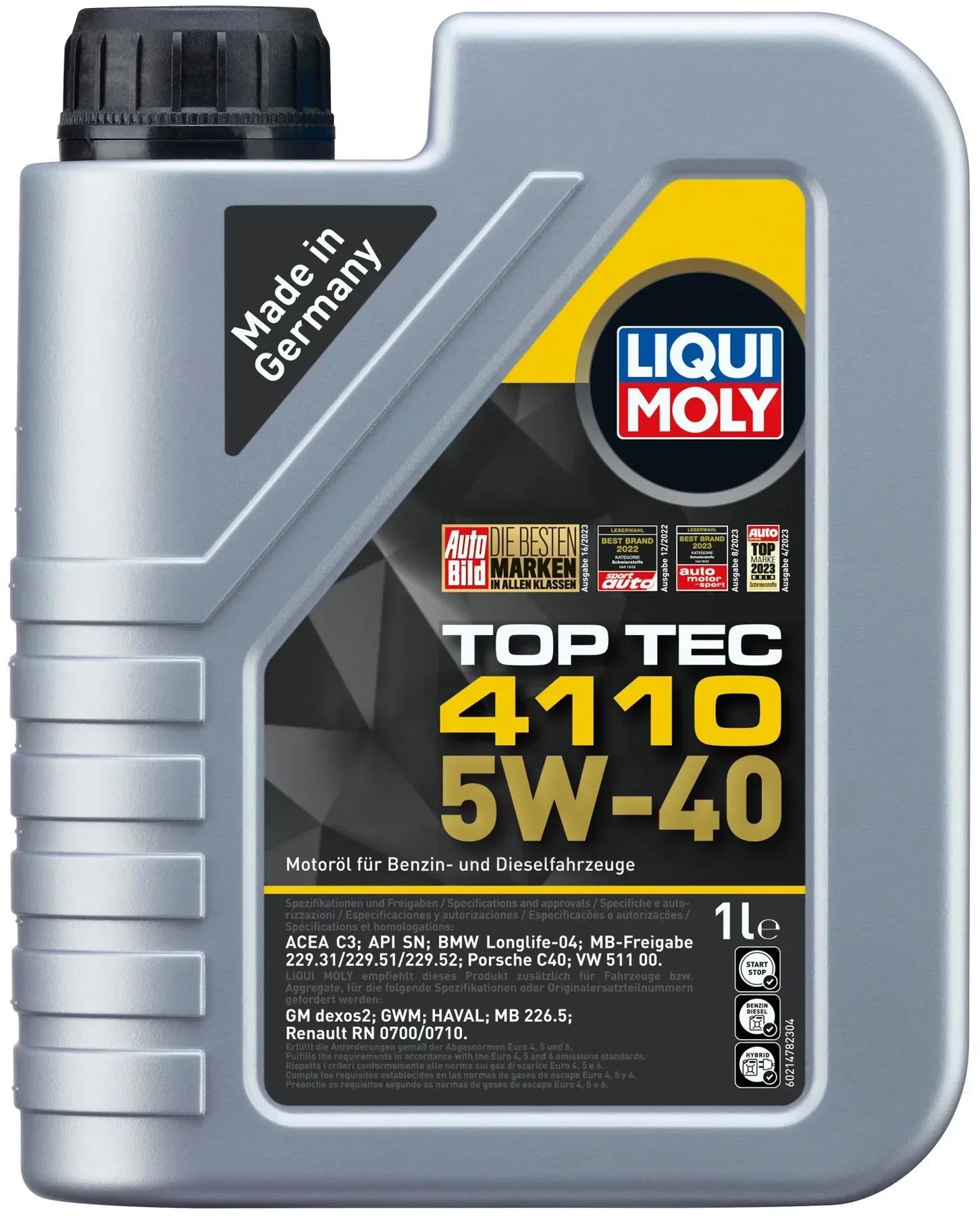 ОЛИВА МОТОРНА TOP TEC 4110 5W-40 1Л LIQUI MOLY (21478) Liqui Moly фото 5