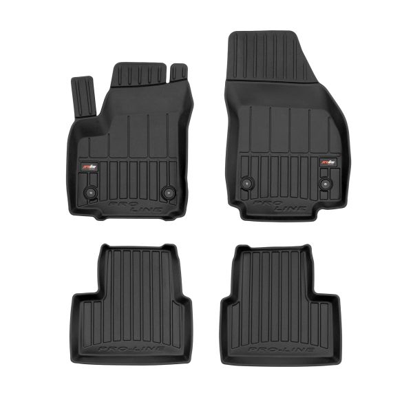 Set Covorase Auto Si Tavita Portbagaj OPEL MERIVA B MPV (S10) din 2010-2017, Cauciuc, Protectie Porbagaj, 4x Stickere auto cu OPEL
