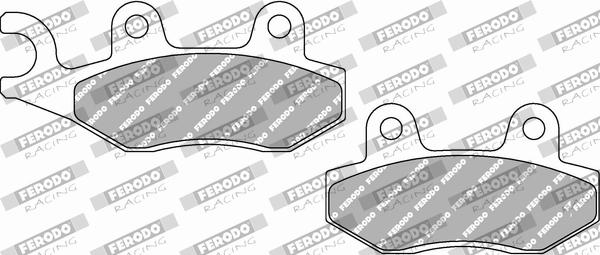 FERODO sada brzdových destiček, kotoučová brzda ATK 250 250 LC, AC 89-95, 260 260 LC 95, APRILIA SX 50 14-15, BENELLI CAFFENERO 250 (RIGHT) 06, MACIS 125, 150 10, CAGIVA CANYON 500 98-05, WR 125 93, DERBI SENDA 50 R DRD (RACING) 11, HONDA CA 125 REBEL 95-