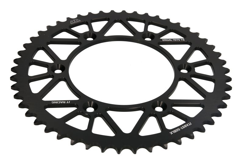 JT rear sprocket 899 50T aluminium RACELITE KTM SX/EXC/LC4 (91-25) (89950JT) (JTR897.50) (chain 520) black