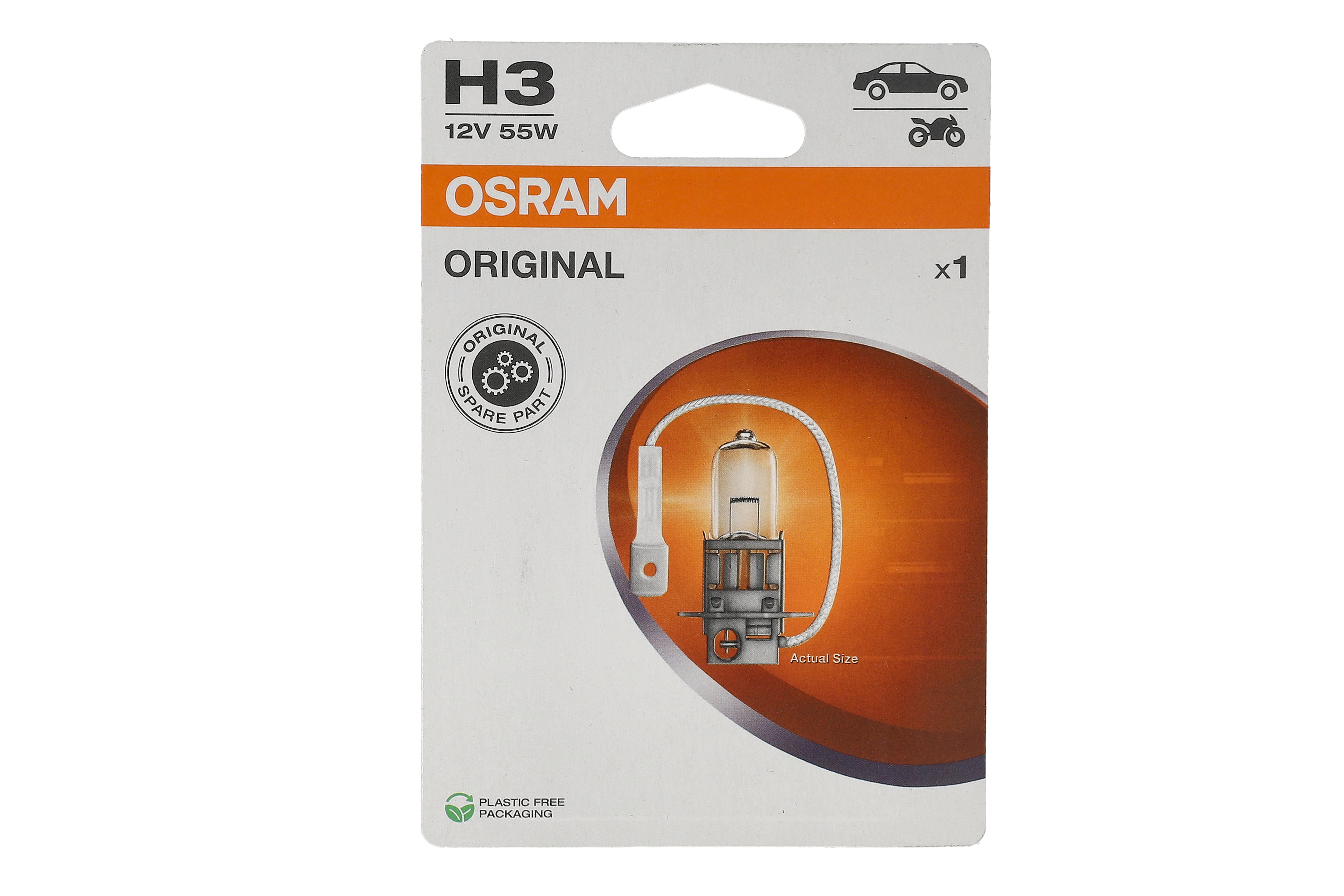 Автолампа галогенова 55W H3 12V 55W PK22S/ORIGINAL LINE/1ШТ. BLISTER OSRAM (64151-1BL) osram фото 4