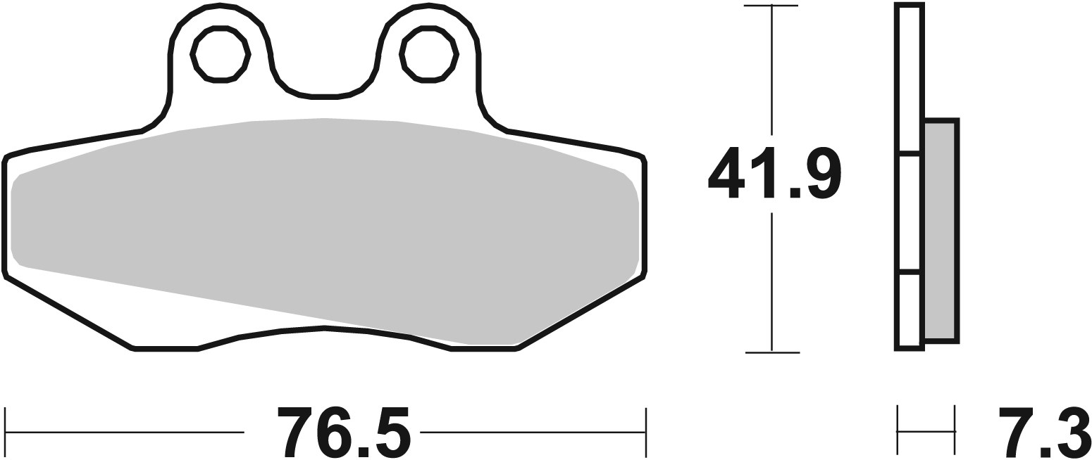 BREMBO sada brzdových destiček, kotoučová brzda APRILIA CLASSIC 125 96-00, PEGASO 125 89-91, RX 125 86-92, RED 125 90-96, TUAREG 125 (WIND), (RALLY) 89-92, BETA RR 50 SUP.MOTARD (ALU), (PRO RACE), SUP.MOTARD 98-06, BULTACO LOBITO 50, 75 98-99, DERBI GPR 5