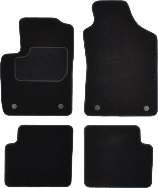 Set Covorase Auto Si Tavita Portbagaj FIAT 500 (312_) din 2007-2021, Cauciuc, Protectie Porbagaj, 4x Stickere auto cu FIAT