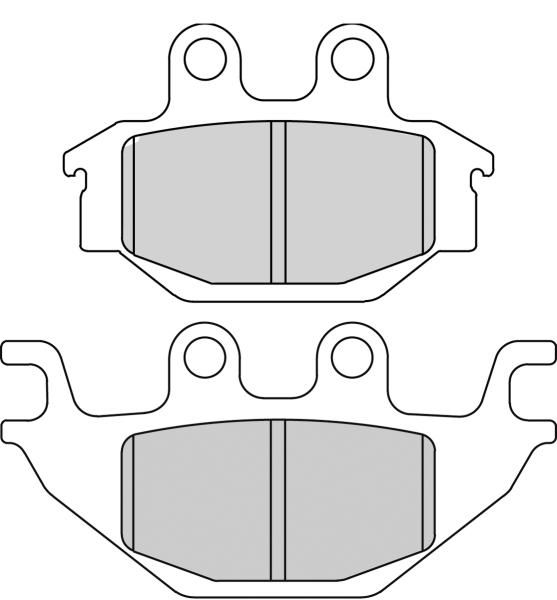 FERODO sada brzdových destiček, kotoučová brzda ADLY 320 320 S, U 07, 500 500 S 08, ATV 300 (SPORT) 07, ARCTIC CAT DVX 2502 X4 06, CPI XS 250 06, KAWASAKI KVF 300 BRUTE FORCE, (BRUTE FORCE 2X4) 13-18, KYMCO AGILITY 300 I ABS MAXI 15, KXR 250 (SPORT) 04-07
