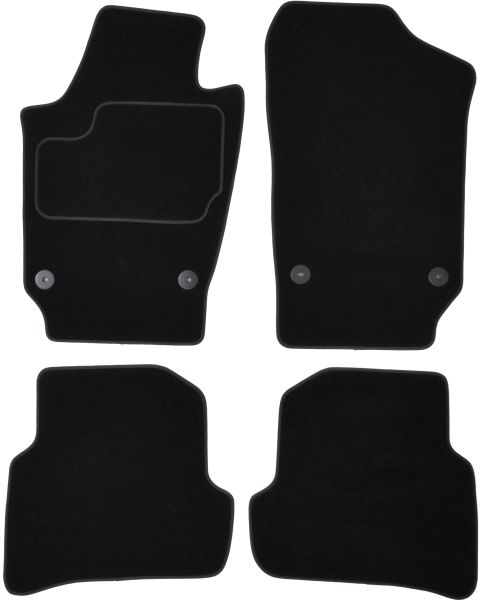 Set Covorase Auto Si Tavita Portbagaj SEAT IBIZA IV (6J5, 6P1) din 2008-2017, Cauciuc, Protectie Porbagaj, 4x Stickere auto cu SEAT