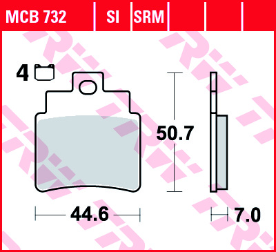TRW MOTO sada brzdových destiček, kotoučová brzda KYMCO KXR 250 (SPORT) 04-07, MXU 250 04-10, MAXXER 300 06-10 (B005N4ODMO)