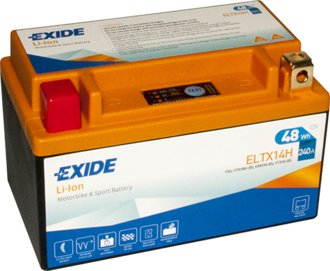 EXIDE startovací baterie BMW S 1000 RR 10-12, HONDA CB 600F (HORNET), 1000R, 600FA (HORNET ABS), 900F (HORNET) 02-12, CBF 500, 1000A (ABS), 600S, 600NA (ABS), 500A (ABS), 1000, 1000FA (ABS), 600SA (ABS), 600N 04-12, CBR 600RR, 929RR (FIREBLADE), 600F, 600