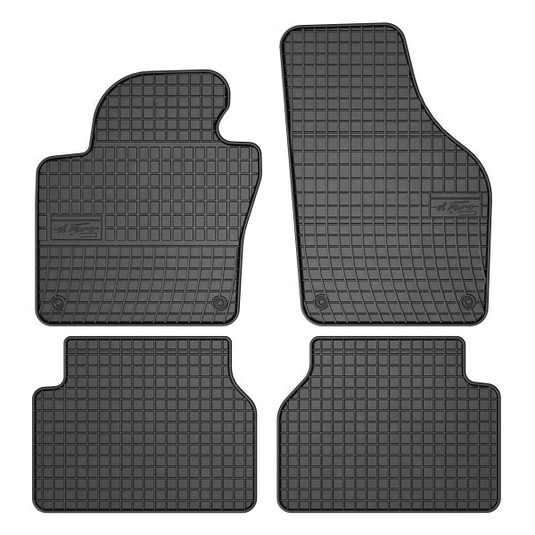Set 5 covorase auto Volkswagen TIGUAN SUV Van (AD1) din 2012-2015, cu covoras tunel median, cauciuc, 4x Stickere auto cu Volkswagen
