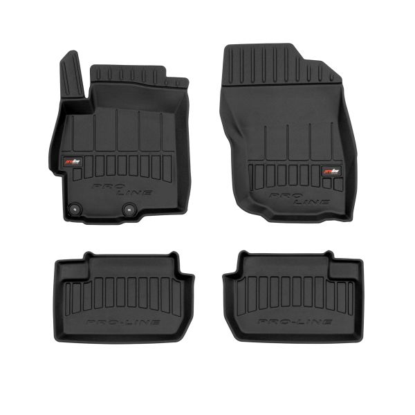 Set Covorase Auto Si Tavita Portbagaj MITSUBISHI LANCER VIII Sportback (CX_A) din 2008-2010, Cauciuc, Protectie Porbagaj, 4x Stickere auto cu MITSUBISHI