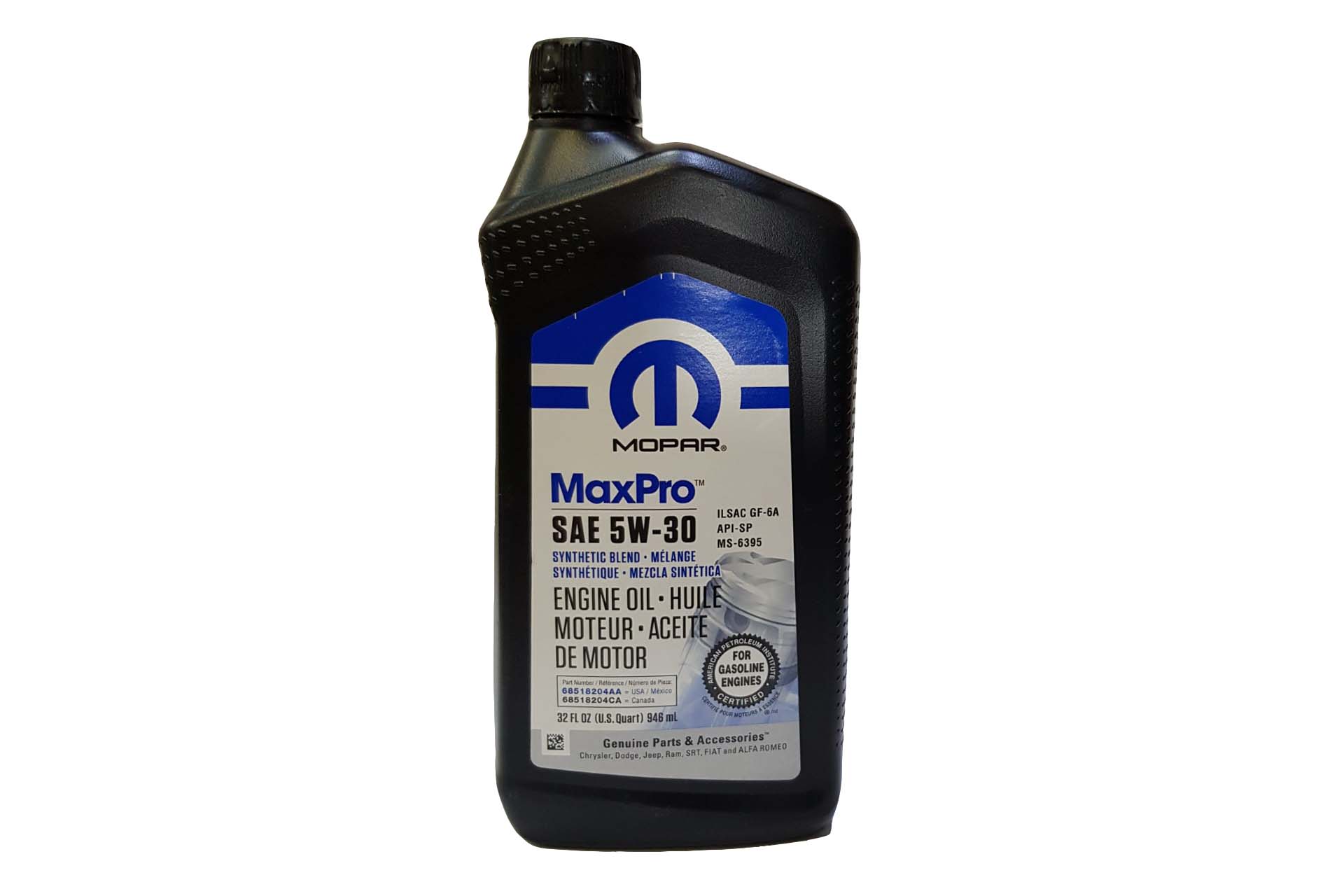 Моторна олива MaxPro (0,946L) 5W30 ,API ILSAC GF-6A, SP, CHRYSLER MS-6395