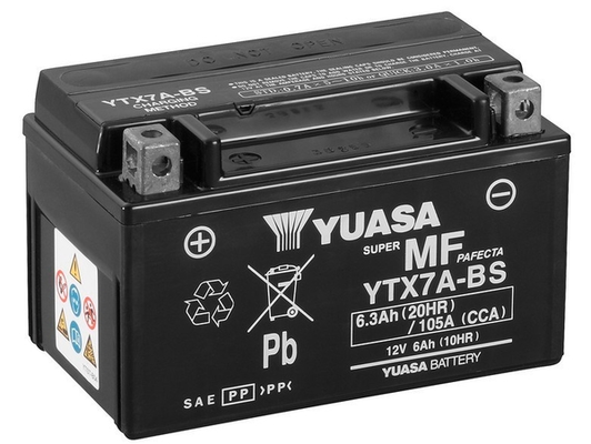 YUASA startovací baterie APRILIA MXV 450 09-10, MOJITO 125 (CUSTOM) 04-07, RXV 450, 550 05-15, SL 750 ABS (SHIVER), ABS GT (SHIVER), (SHIVER GT), (SHIVER) 07-16, SR 125 (RACING) 99-02, SXV 450, 550 05-15, BETA ALP 350 (4.0) 04-09, M4 350 04-09, DAELIM NS