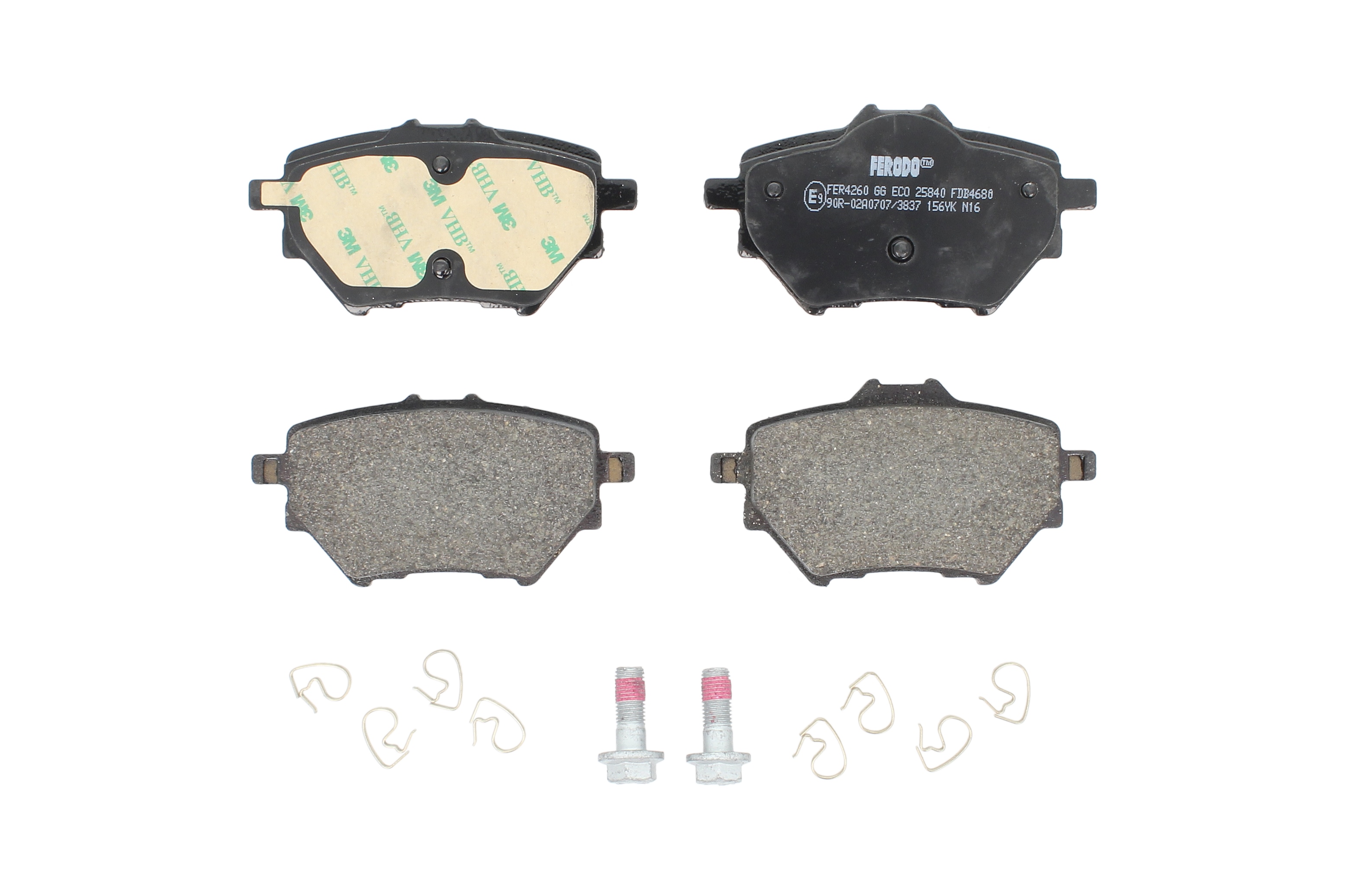 Комплект гальмівних колодок задн , DS DS 3 / DS 3, DS 4 II, ABARTH 600E, ALFA ROMEO JUNIOR, CITROEN BERLINGO, C3 AIRCROSS III, C3 IV, C4 GRAND PICASSO II, C4 II, C4 III 1.2-Electric 02.13-