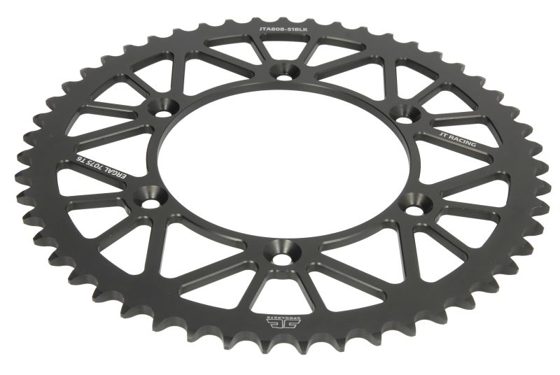 JT rear sprocket 808 51 aluminium RACElite SUZUKI RM/RMZ DR/DRZ (80851JTA) (chain 520) black
