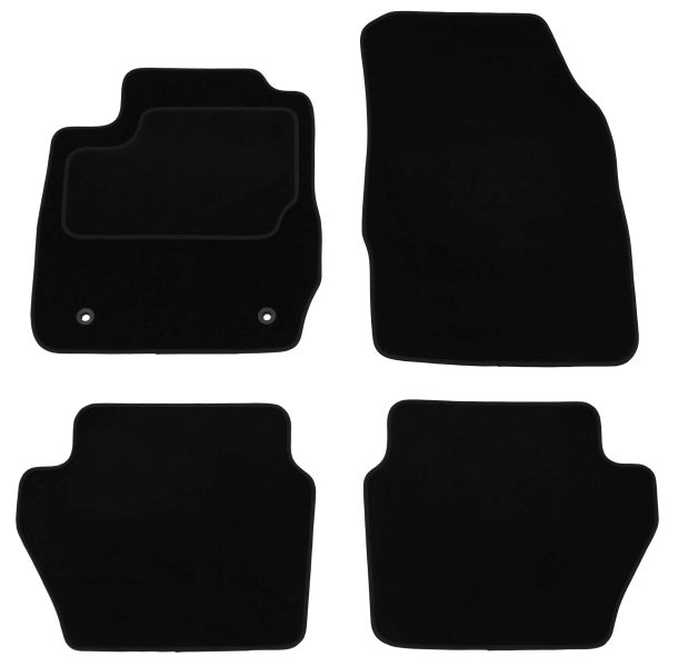 Set Covorase Auto Si Tavita Portbagaj FORD FIESTA VII (HJ, HF) din 2017-2022, Cauciuc, Protectie Porbagaj, 4x Stickere auto cu FORD