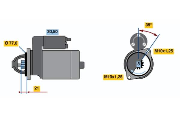 Anlaser starter za vozilo HYUNDAI ACCENT