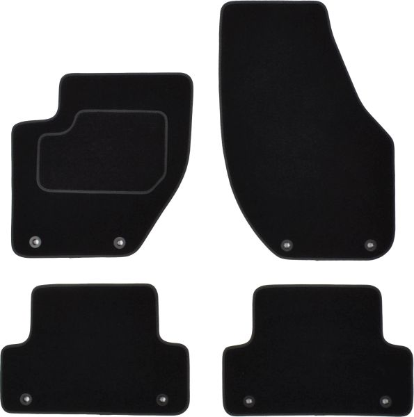 Set Covorase Auto Si Tavita Portbagaj VOLVO V40 Hatchback (525) din 2012-2019, Cauciuc, Protectie Porbagaj, 4x Stickere auto cu VOLVO