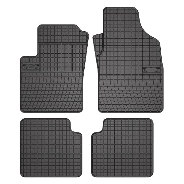 Set Covorase Auto Si Tavita Portbagaj FIAT 500 (312_) din 2007-2021, Cauciuc, Protectie Porbagaj, 4x Stickere auto cu FIAT