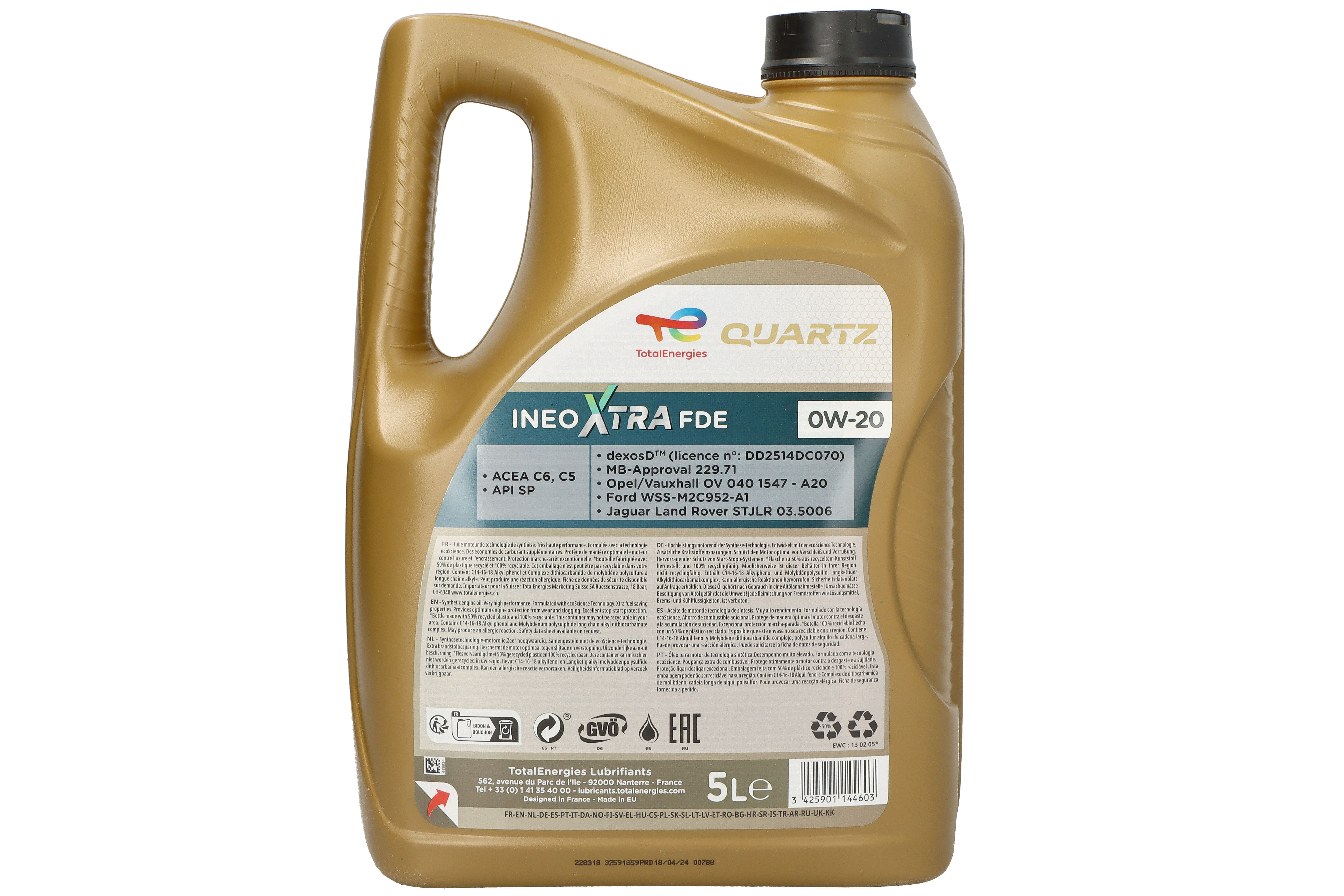 Моторна олива QUARTZ XTRA (1L) 0W20 ,API SP, ACEA C5, C6, DEXOS D, FORD M2C952 A1, JAGUAR 03.5006, LAND ROVER 03.5006, MB 229.71, OPEL OV0401547-A20, VAUXHALL OV0401547-A20 фото 3