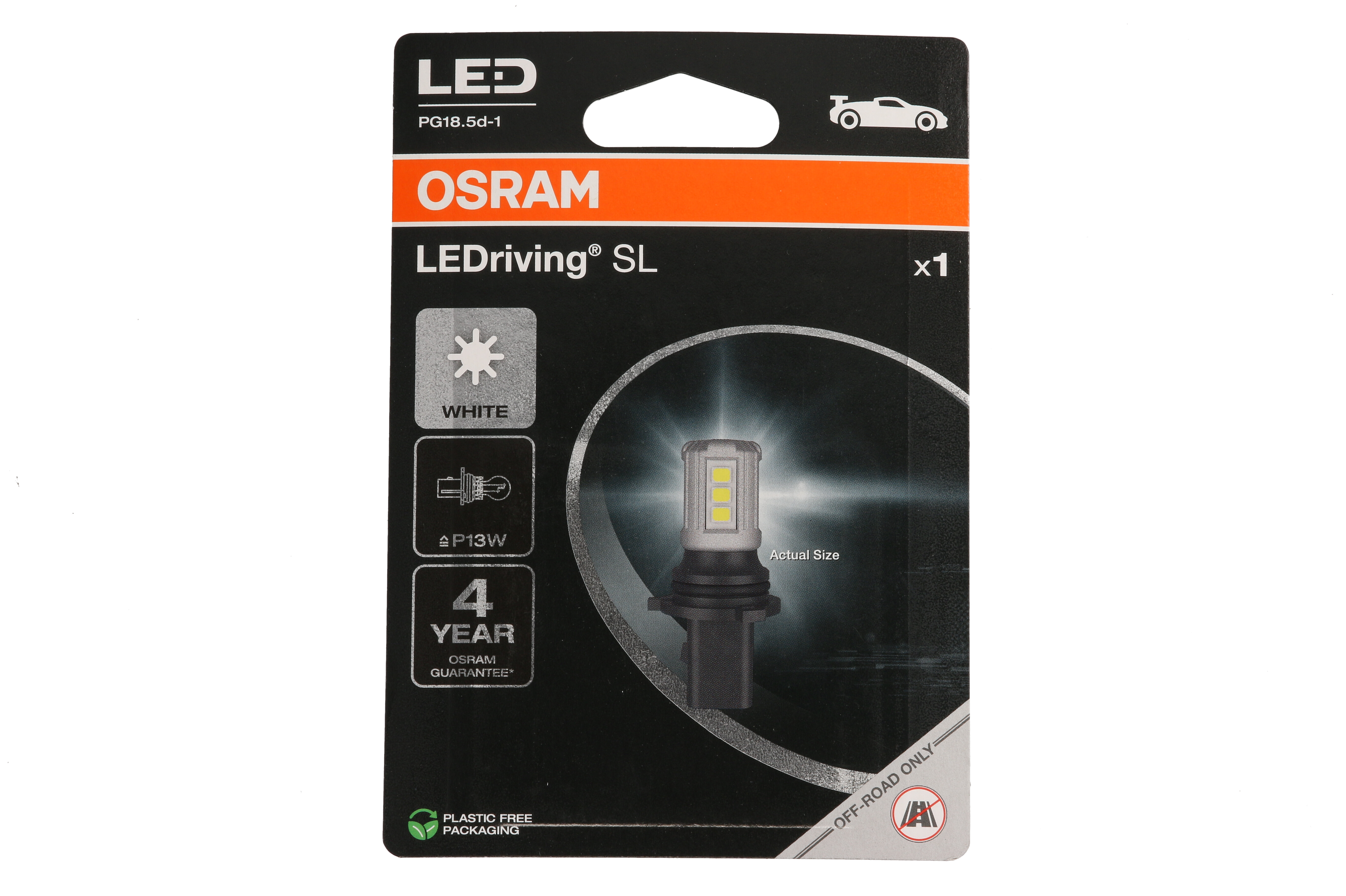 Автолампа світлодіодна P13W LED 12V 1.8W 6000K PG18.5D-1 / LEDRIVING® SL / COOL WHITE - OSRAM (828DWP-1BL) osram фото 4