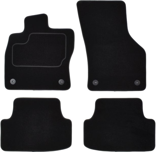 Set Covorase Auto Si Tavita Portbagaj AUDI A3 (8V1, 8VK) din 2012-2020, Cauciuc, Protectie Porbagaj, 4x Stickere auto cu AUDI