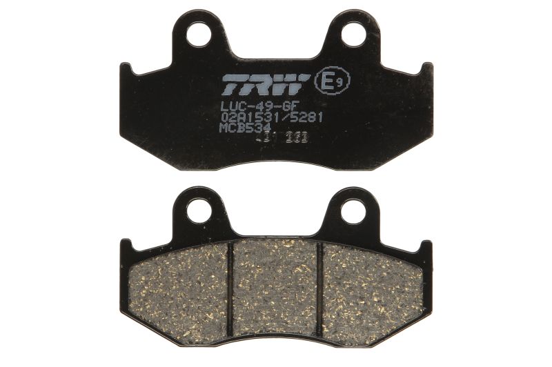 TRW MOTO sada brzdových destiček, kotoučová brzda HONDA ATC 350X, 250R 85-00, CH 250 (SPACY), (ELITE) 85-86, CN 250 (HELIX), (ELITE) 85-99, CR 250, 125R, 50R 84-01, FTR 250 86, LEAD 100 00, MTX 125 RWF, RF, R2F 85-95, NES 150, 125 00-06, RX 250 RE 84, SCV