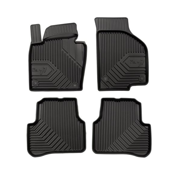Set Covorase Auto Si Tavita Portbagaj Volkswagen PASSAT B7 Variant (365) din 2010-2015, Cauciuc, Protectie Porbagaj, 4x Stickere auto cu Volkswagen