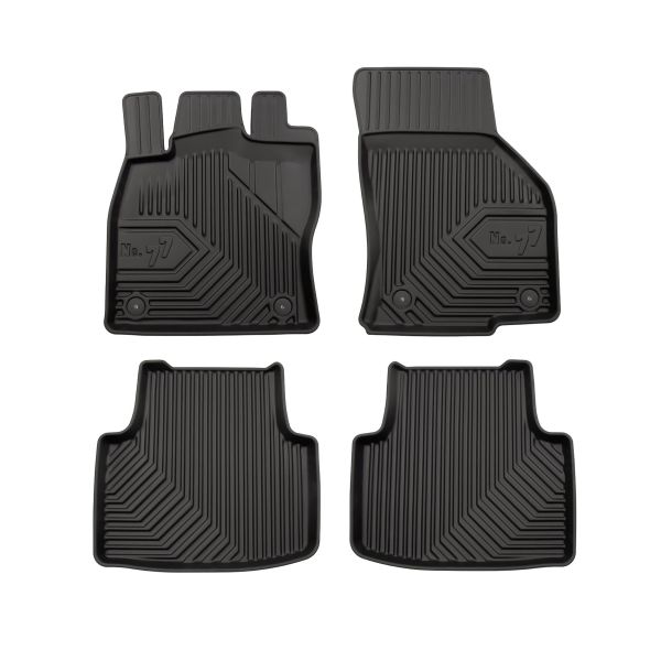 Set Covorase Auto Si Tavita Portbagaj Volkswagen PASSAT B8 Variant (3G5, CB5) din 2014-2024, Cauciuc, Protectie Porbagaj, 4x Stickere auto cu Volkswagen