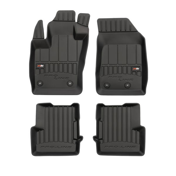 Set Covorase Auto Si Tavita Portbagaj FIAT 500X (334_) din 2014-2022, Cauciuc, Protectie Porbagaj, 4x Stickere auto cu FIAT