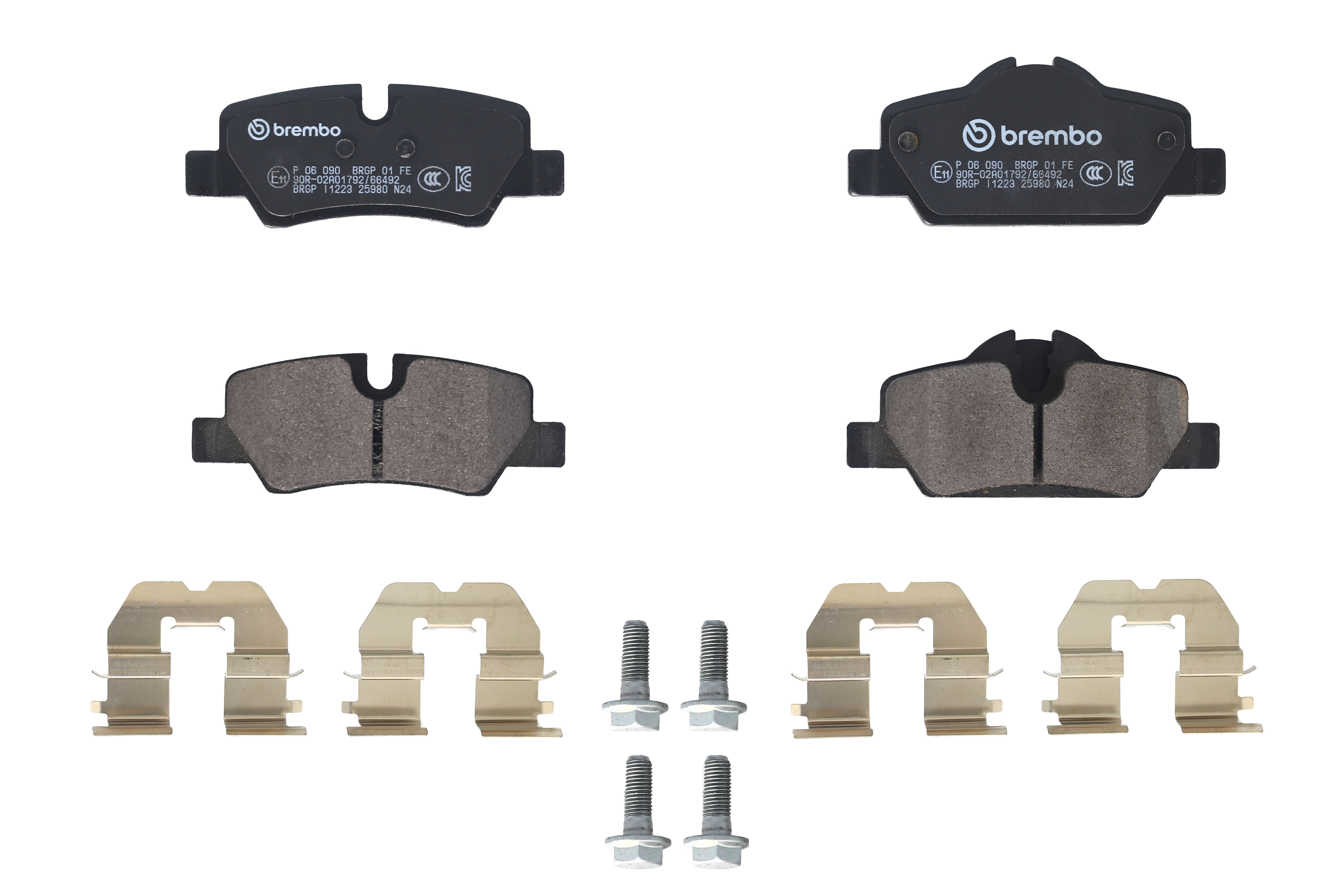 Колодки гальмівні дискові (комплект 4 шт) MINI MINI (F56) 1.5 2013.12- BREMBO (P06090) BREMBO фото 3