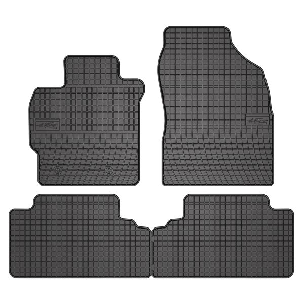 Set Covorase Auto Si Tavita Portbagaj TOYOTA COROLLA (_E12_) din 2001-2007, Cauciuc, Protectie Porbagaj, 4x Stickere auto cu TOYOTA