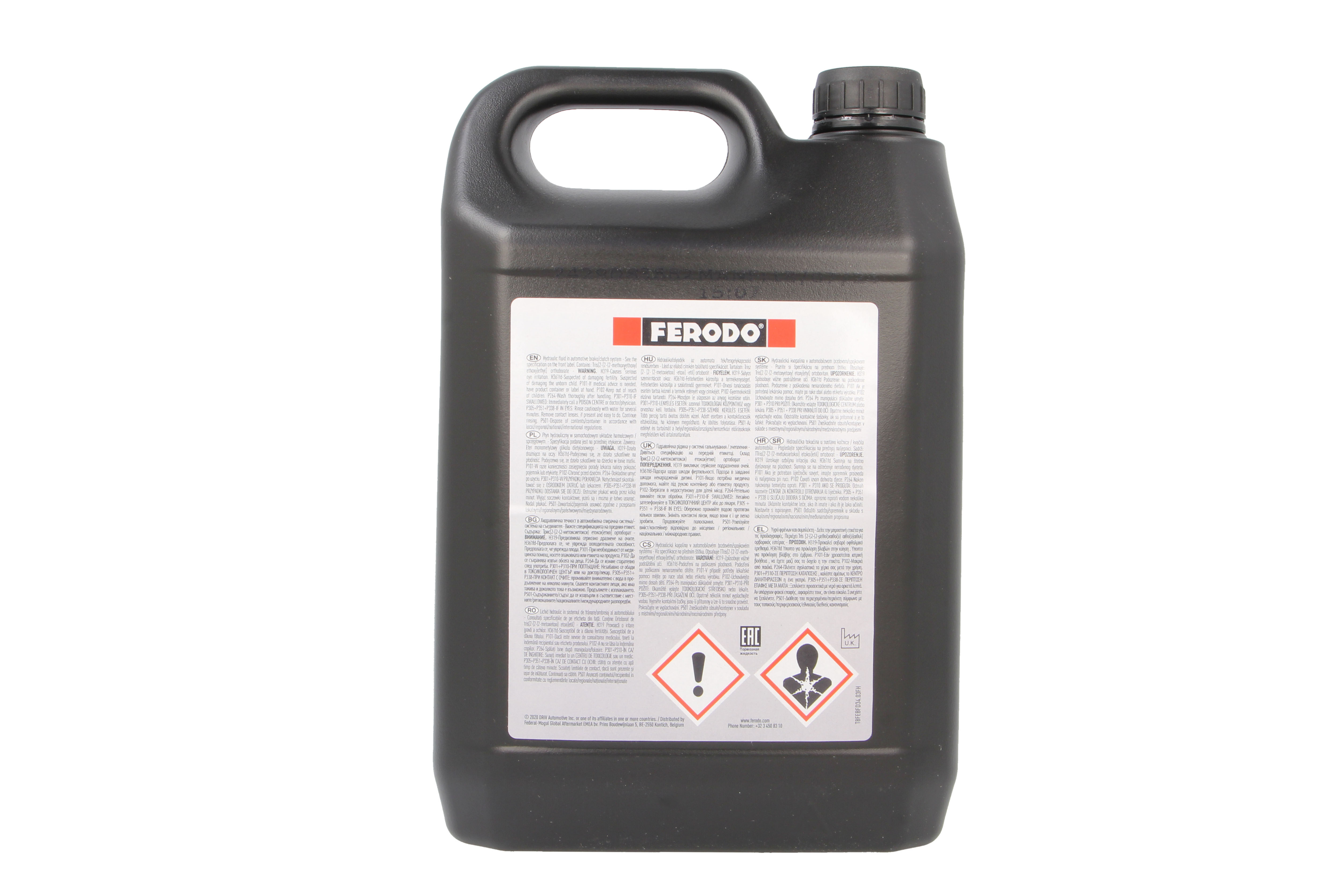 Рідина гальмівна DOT 4 5л DOT4 5L (4 X 5L) ТОЧКА КИПІННЯ 240°C FERODO (FBX500B) Ferodo фото 4