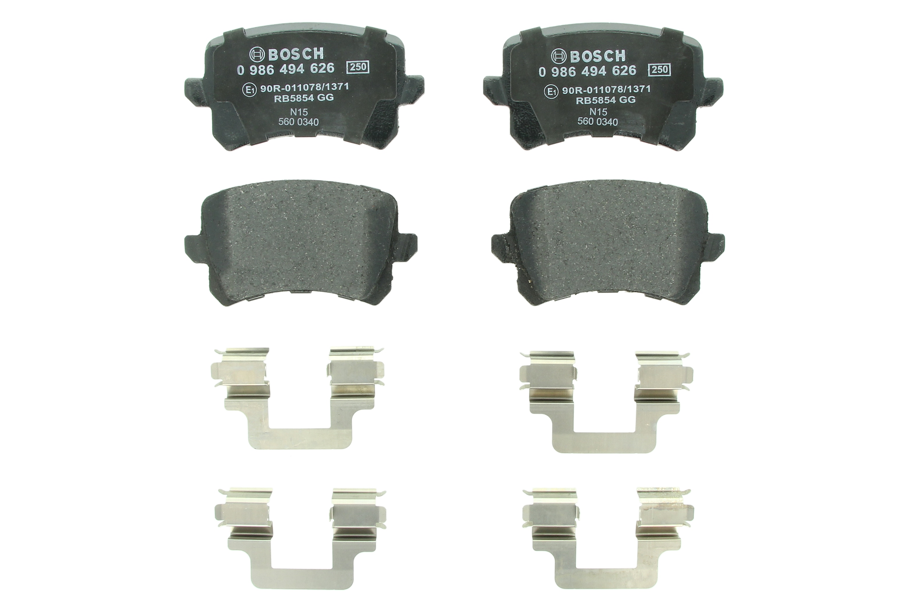 Комплект гальмівних колодок задн , VW CC B7, PASSAT ALLTRACK B7, PASSAT B6, PASSAT B7, SHARAN, TIGUAN 1.4-3.6 03.05-06.22