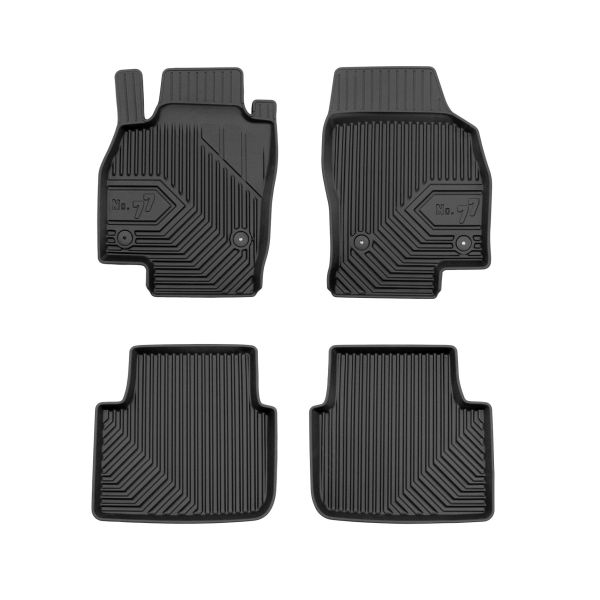 Set Covorase Auto Si Tavita Portbagaj SKODA SCALA (NW1) din 2019-2020, Cauciuc, Protectie Porbagaj, 4x Stickere auto cu SKODA