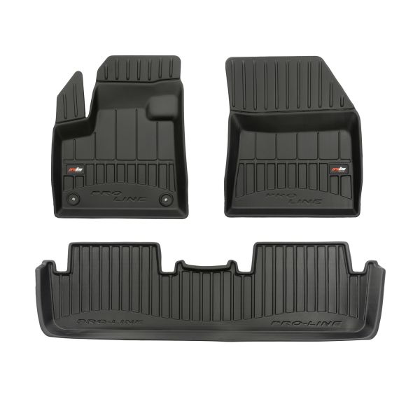 Set Covorase Auto Si Tavita Portbagaj DS DS 7 Crossback (J4_, JR_, JC_) din 2017-2022, Cauciuc, Protectie Porbagaj, 4x Stickere auto cu DS